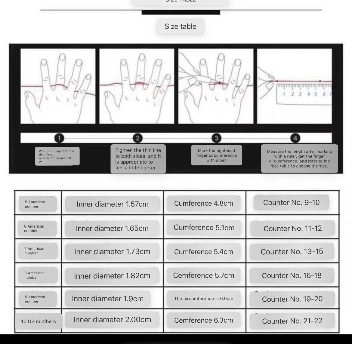 Chrome Hearts retro dark style six-pointed star closed ring