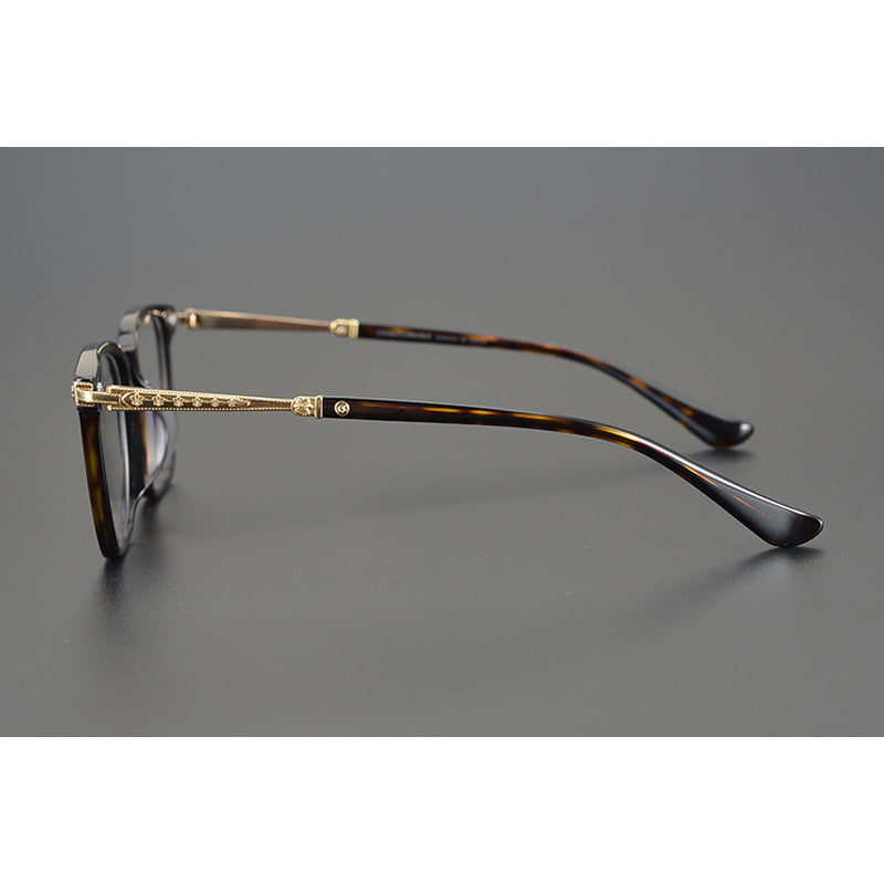 CHH Chrome Hearts Glasses Vintage Pure Titanium Black Frame Glasses
