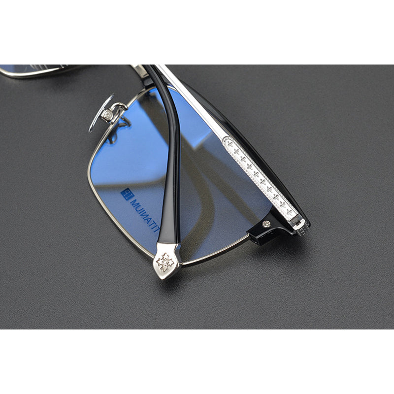 CHH Chrome Hearts Glasses Simple Japanese Business Half Frame Pure Titanium Glasses Frame