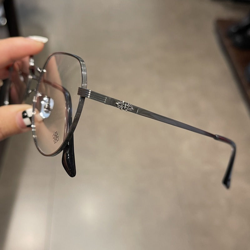 CHH Chrome Hearts Glasses Pure Titanium Ultra Light Polygonal Myopia Glasses Frame