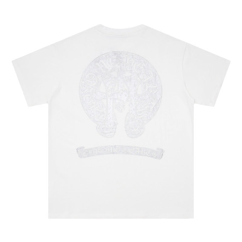 CHH Chrome Heart T Shirts Croix Sanskrit Cross Horseshoe Old T-Shirt