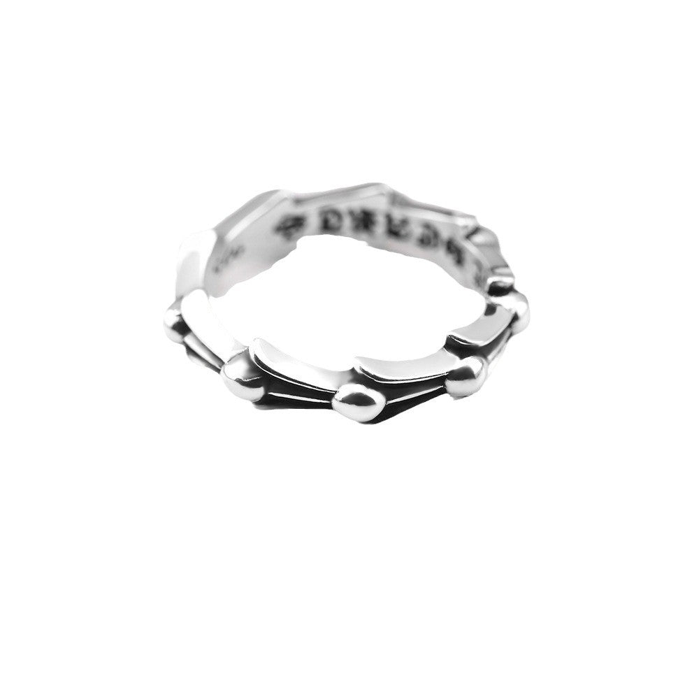 Chrome Hearts phoenix flower fishbone ring