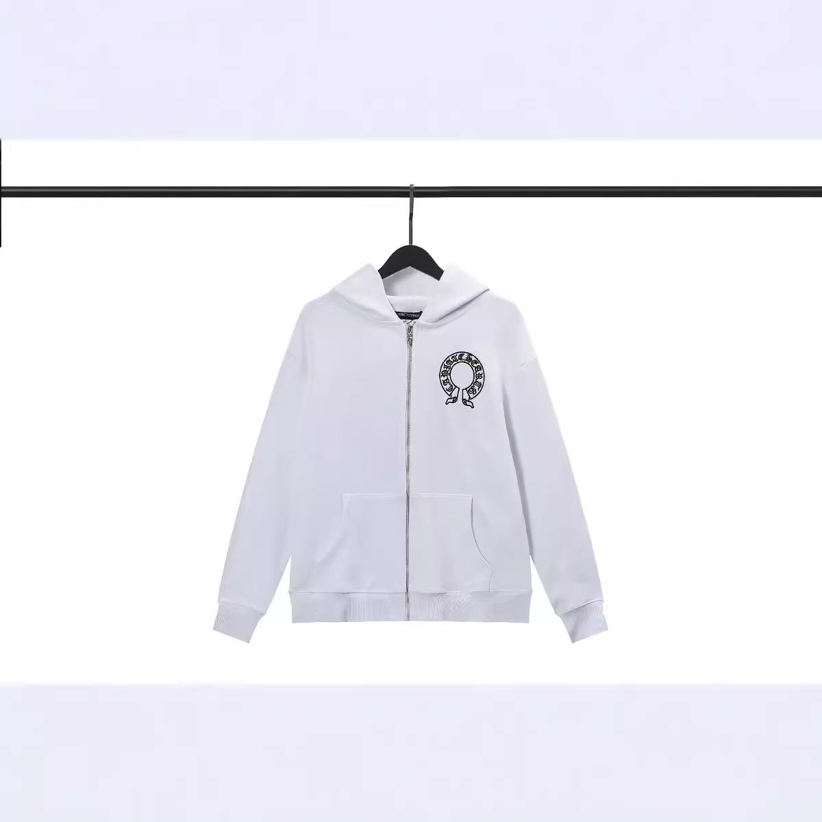 CHH Chrome Heart Hoodie Crowe hooded sweater cross cardigan loose terry jacket