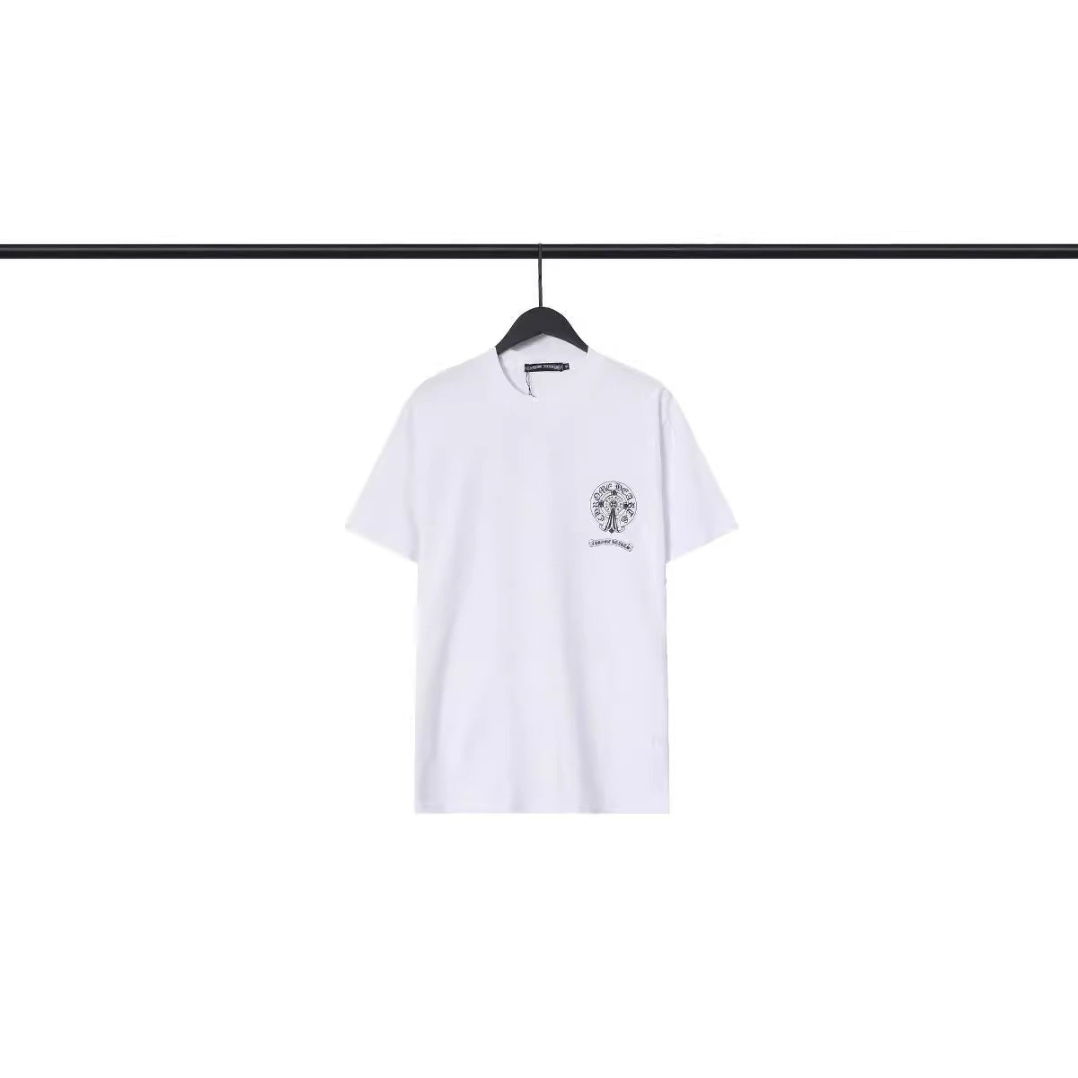 CHH Chrome Heart T Shirts Croix Cross Color Leather Printed Short Sleeve T-Shirt