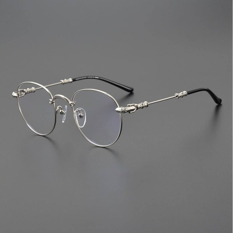 CHH Chrome Hearts Glasses Vintage Art Round Myopia Glasses Frame