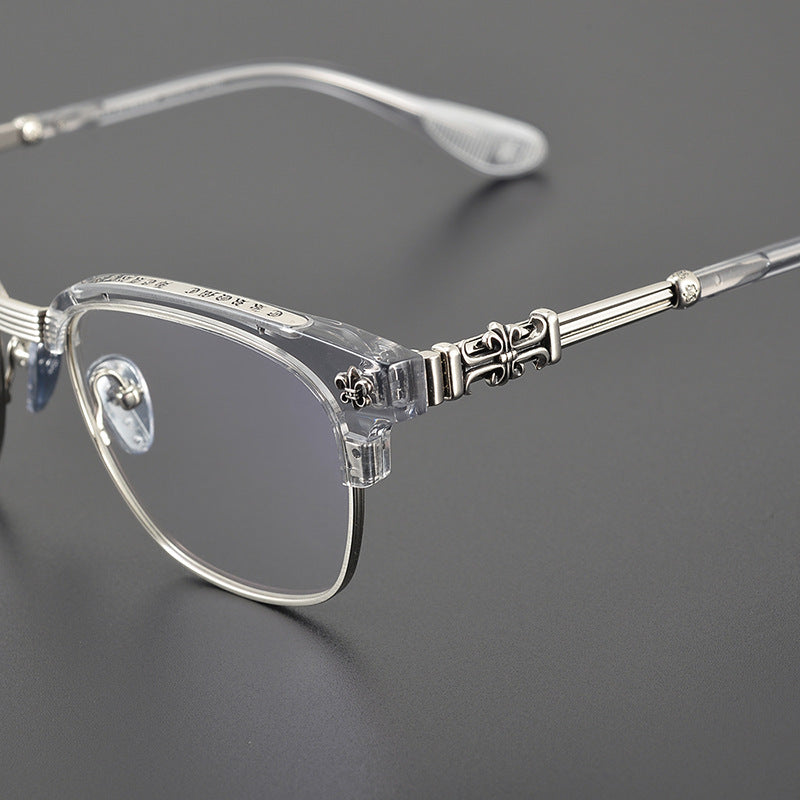 CHH Chrome Hearts Glasses Vintage half-frame glasses Pure titanium frames