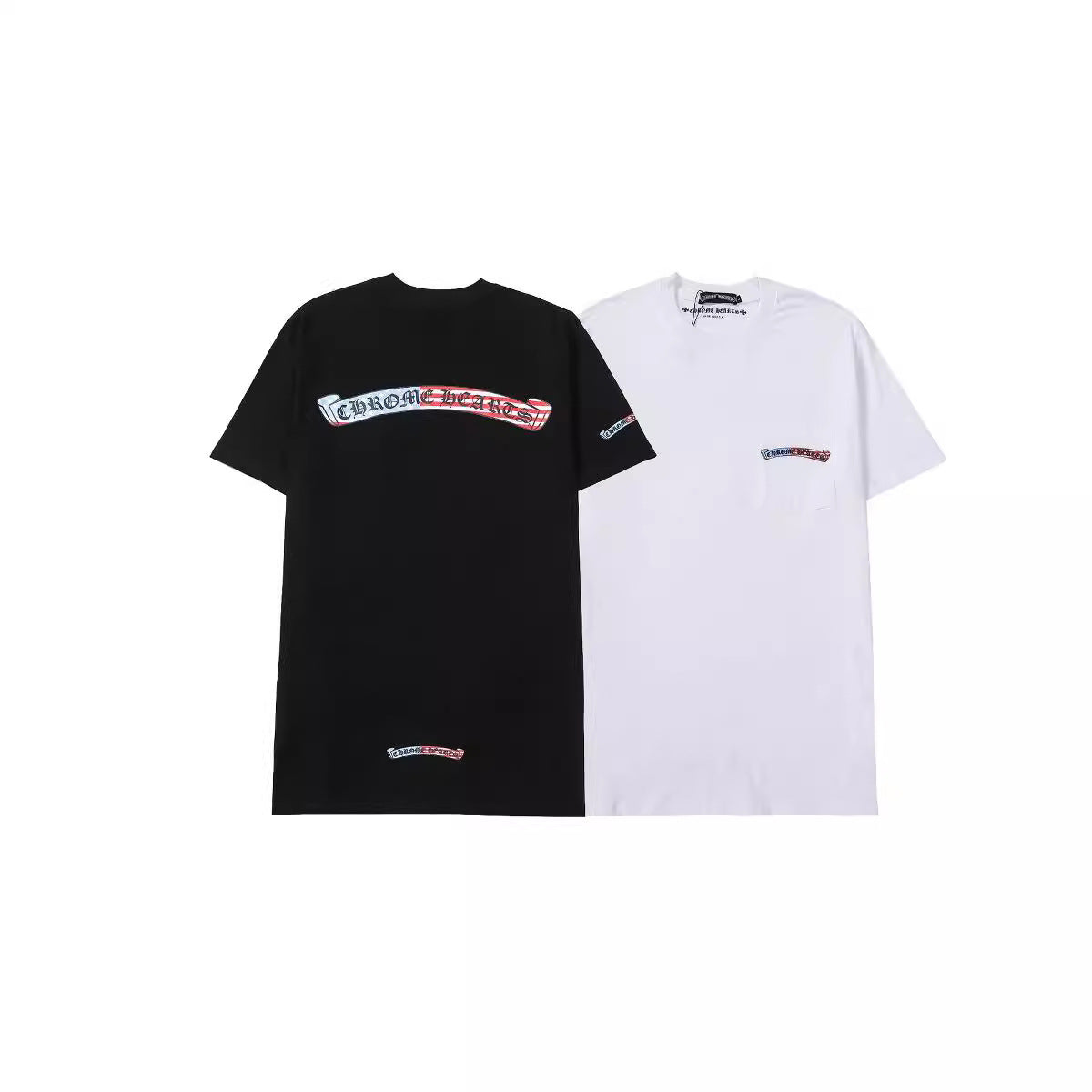 CHH Chrome Heart T Shirts Color Scroll Tiger Head Pattern Short Sleeve T-Shirt