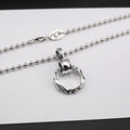 Chrome Hearts patterned ring pendant necklace
