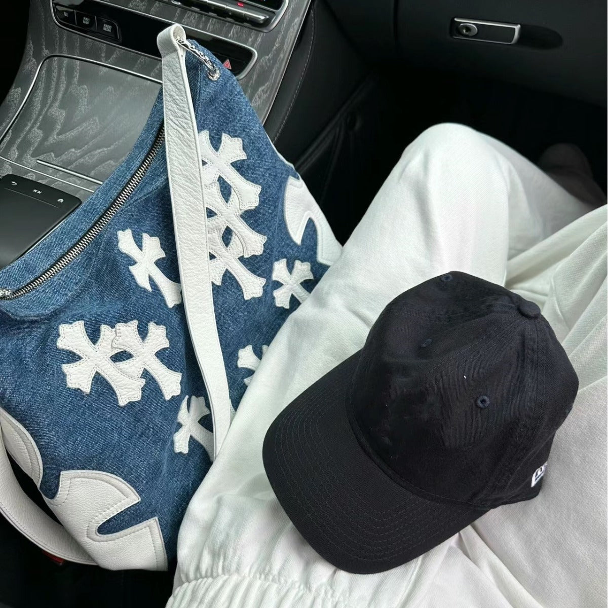 Chh Chrome Heart Leather Bag Cross Leather Crossbody Bag