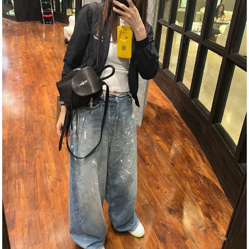 Chh Chrome Heart Leather Bag Backpack Autumn and Winter Backpack