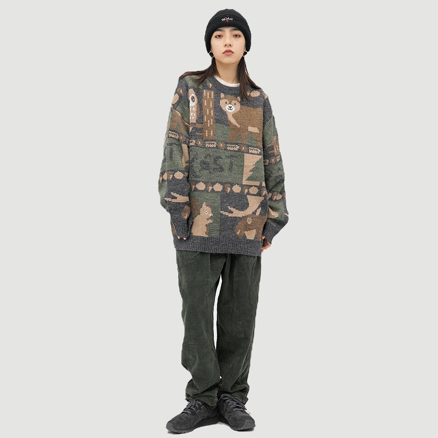 3Leaves Forest Friends Vintage Sweater